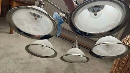 Photo of free Bistro 5 light Pendant Satin silver (Heswall CH60) #2