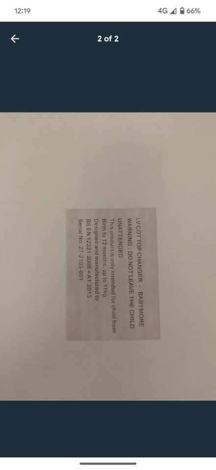 Photo of free Cot top changer (BS31) #2