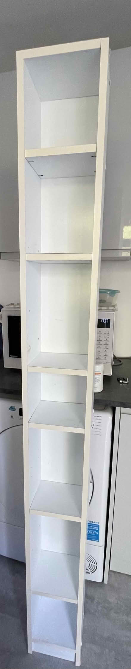 Photo of free Tall white shelf (Letchworth) #1