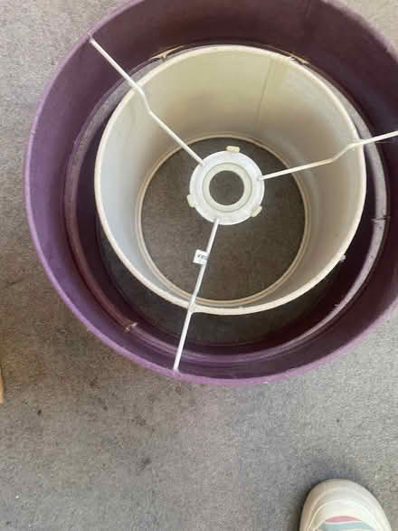 Photo of free two purple lampshades (Kettering NN15) #1