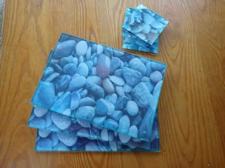 Photo of free Three glass place mats & three coasters (Fairfield LA1) #1