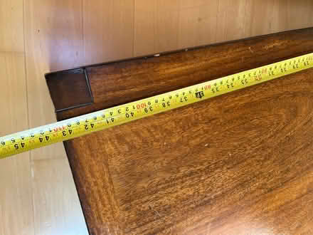 Photo of free Dark wood coffee table with brass handles used condition (Leeds LS1) #4