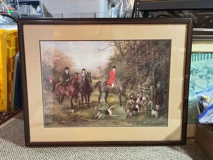 Photo of free Hunt picture with wood frame, glass (Vienna community center) #1