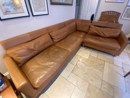 Photo of free Leather Sofa (Parsons Green SW6) #1