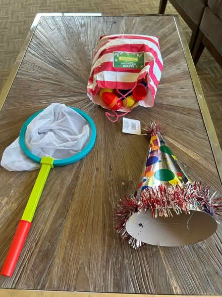Photo of free Kids’ toys & party hat (Valencia Avenue, Sunnyvale) #2
