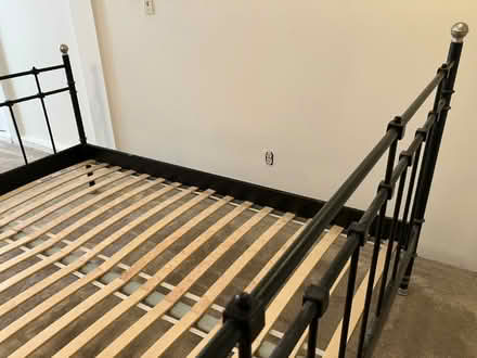 Photo of free Complete queen bed frame and base (105-115 Echo Ave) #4