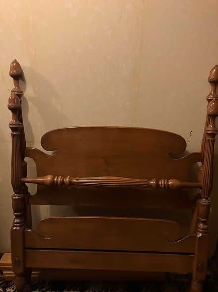 Photo of free Twin bed headboard footboard (Woburn) #1