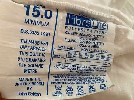 Photo of free Single duvet 15 TOG (TW2 7BB) #2