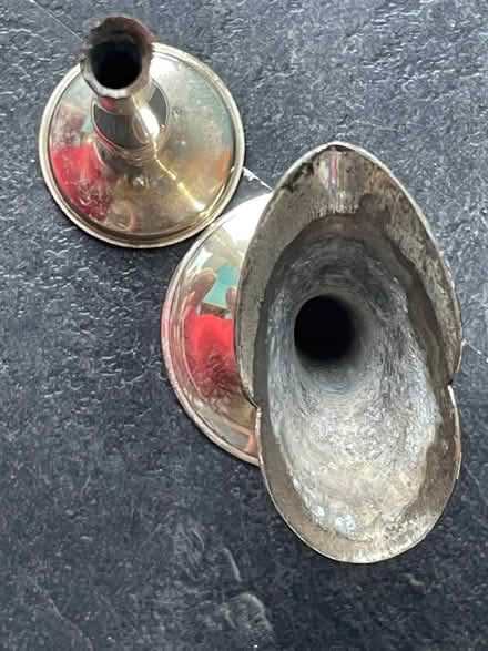 Photo of free X2 Silver coloured bud vases (Northaw EN6) #2