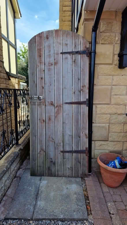 Photo of free Wooden hinged slatted door. (Bowerham LA1) #1