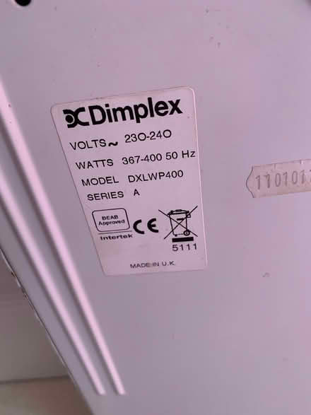 Photo of free Dimplex panel heater (East Morton BD20) #2