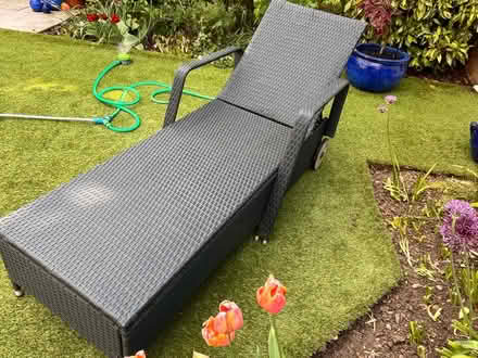 Photo of free Black rattan sun lounger (Walmley, Sutton Coldfield. B76) #2