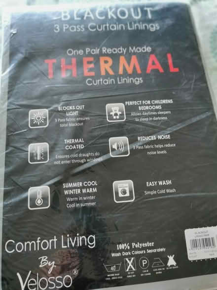 Photo of free Blackout curtain lining with clips (Northside Dublin) #1