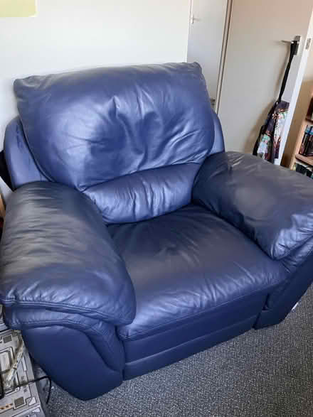 Photo of free Navy blue recliner armchair (Tidworth SP9) #1