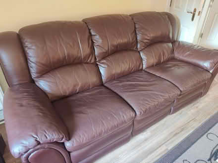 Photo of free Large Leather sofaset- 3 & 2 seater (Westcroft MK4) #2