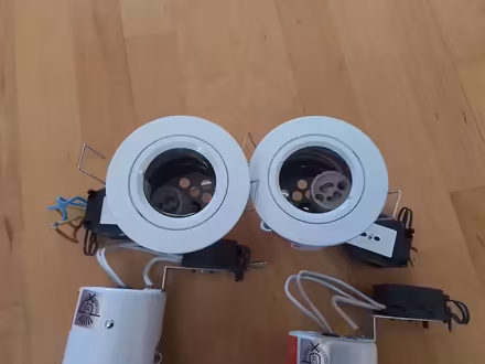 Photo of free 4x 240v Aurora White fire rated downlighters (North Town SL6) #1