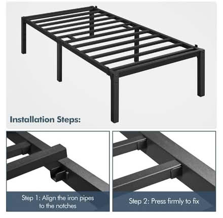 Photo of free Black metal single bed (Fairfield Road, Burgess Hill) #4