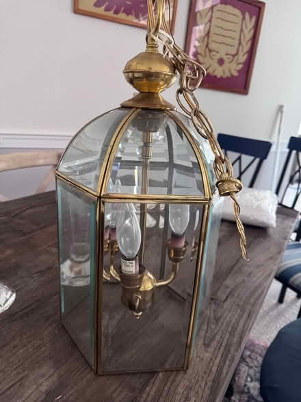 Photo of free Brass colored medium chandelier (Palm harbor, Florida) #1