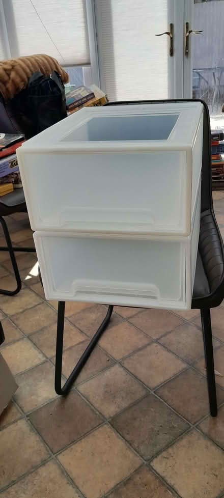 Photo of free 2 plastic storage drawers (Whitegrove RG42) #1