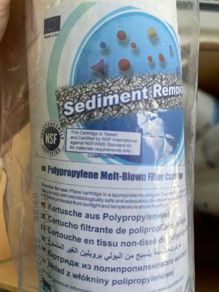 Photo of free Sediment remover filter cartridge (SW20) #2