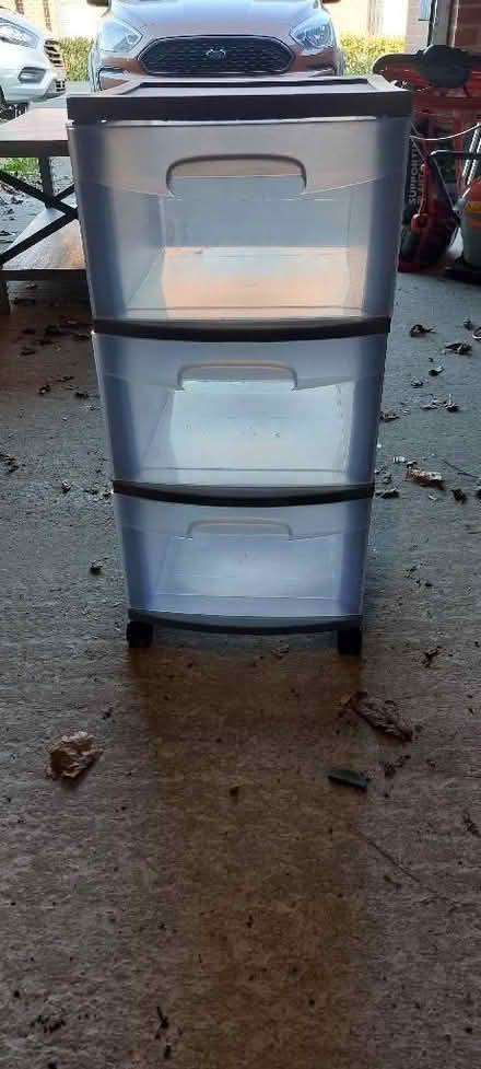 Photo of free Set of plastic drawers on wheels (Harlow Fields DE22) #3