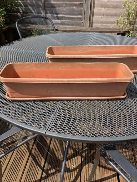 Photo of free Plastic Planters with Trays (Beulah Hill SE19) #1