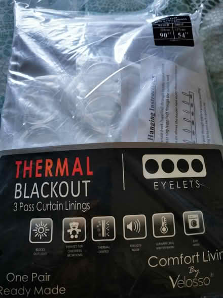 Photo of free Blackout curtain lining with clips (Northside Dublin) #2