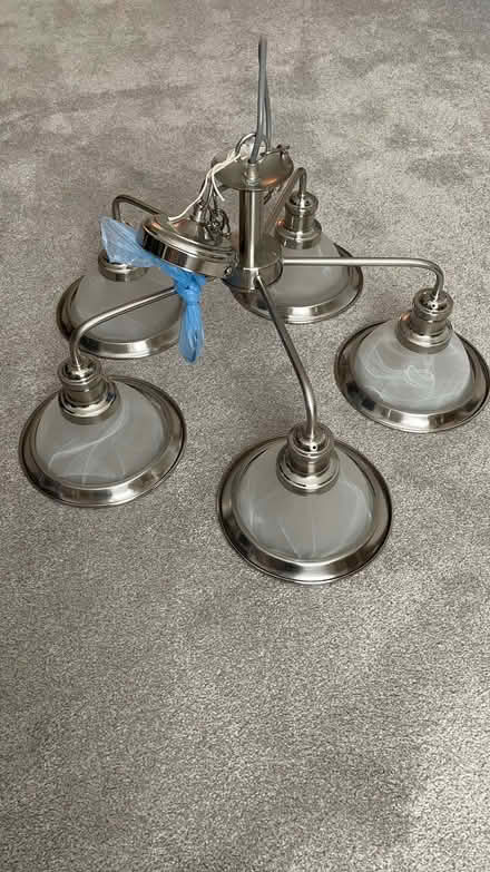 Photo of free Bistro 5 light Pendant Satin silver (Heswall CH60) #1