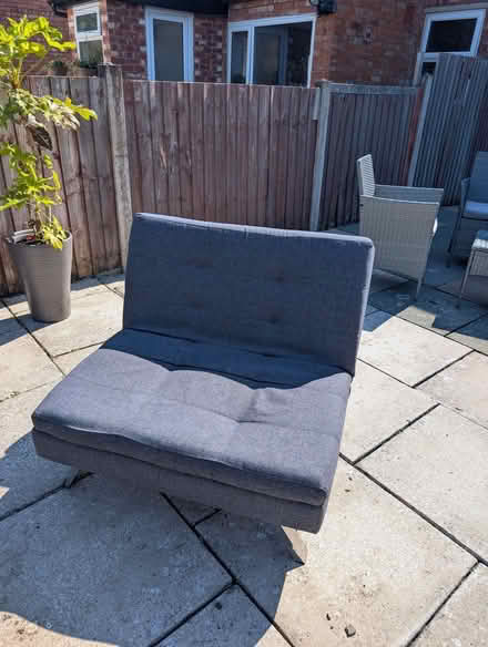 Photo of free Two dark grey foldable loveseats (Eastham CH62) #3