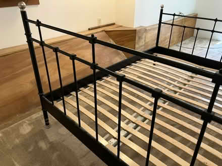 Photo of free Complete queen bed frame and base (105-115 Echo Ave) #3