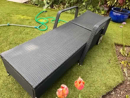 Photo of free Black rattan sun lounger (Walmley, Sutton Coldfield. B76) #3