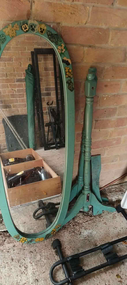 Photo of free Lovely Oval floor standing mirror - needs restoration (Surrenden BN1) #1
