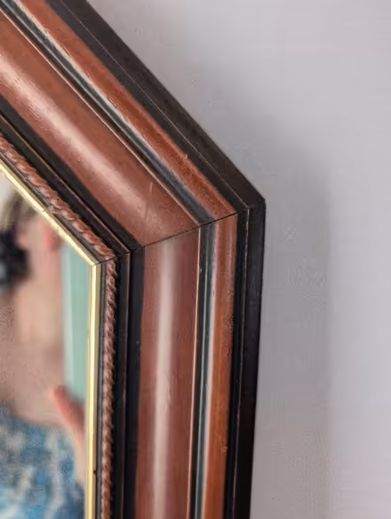 Photo of free Wooden framed mirror (Rawdon LS19) #3