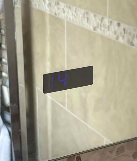 Photo of free Illuminated Bathroom Mirror with built in digital clock (Abraham Heights LA1) #2