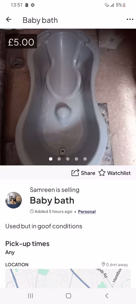 Photo of free Baby bath tup (Collyhurst M8) #1