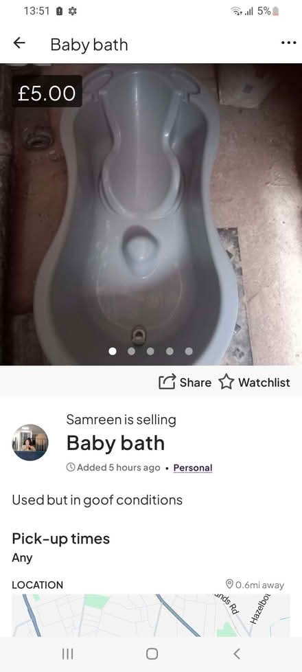 Photo of free Baby bath tup (Collyhurst M8) #1
