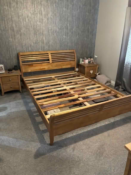 Photo of free Dansk oak bed frame (Heybridge CM9) #1