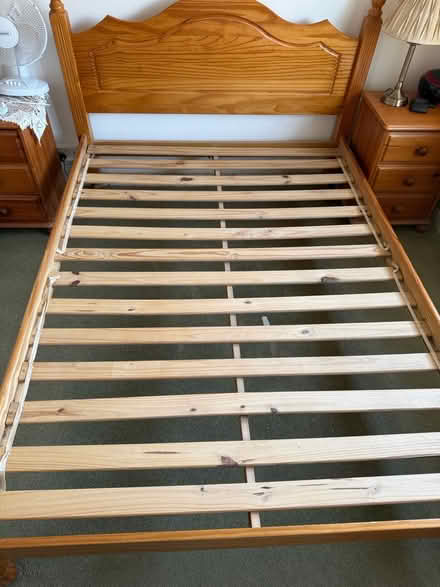 Photo of free Pine double bed frame (Tuffley) #1