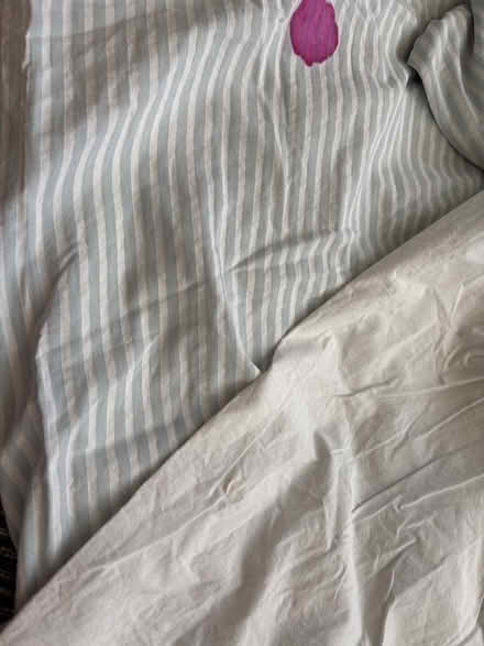 Photo of free Green and white superking duvet cover. (Shepherds Bush W14) #3