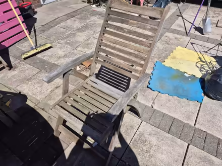 Photo of free Wooden garden table and 6 chairs (M41) #2