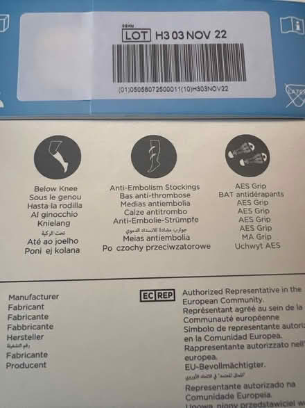 Photo of free FITLEGS SURGICAL KNEE HIGH Medium (Hollins BL9) #3