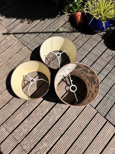 Photo of free 3 x brown lampshades (Colchester CO4) #1