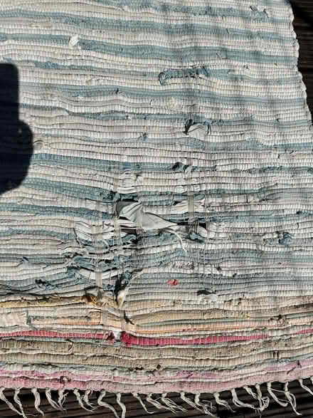Photo of free blue coloured rag rug with hole in it (Colchester CO4) #3