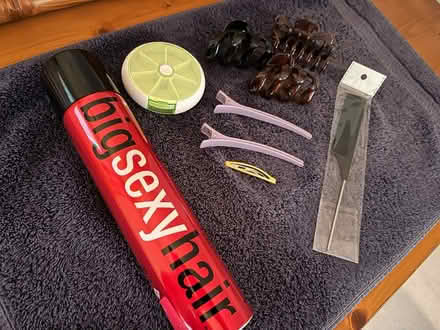 Photo of free Hairspray, clips, new comb, pillbox (Vienna community center) #1