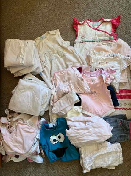 Photo of free 0-6 months baby clothing etc bundle (Eastbourne BN22) #1