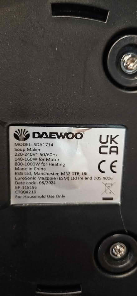 Photo of free Daewoo soup maker electric (Darwen BB3) #1