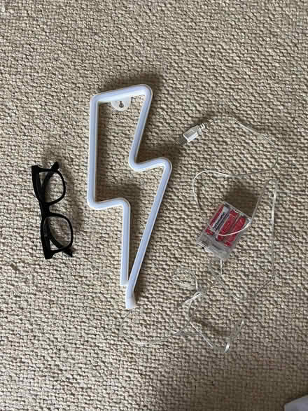 Photo of free Neon lightening bolt (Colinton) #3