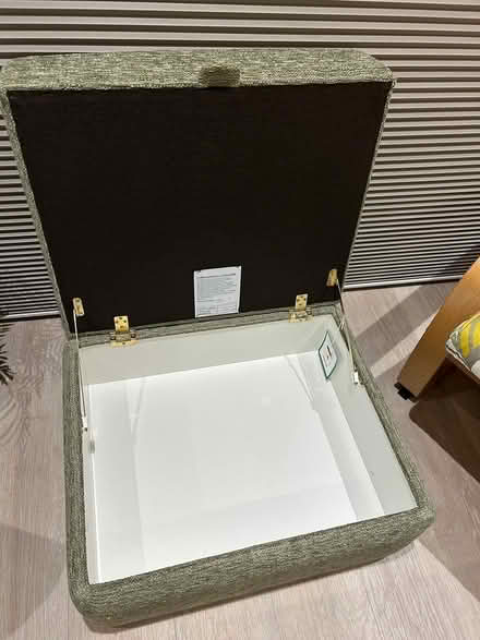 Photo of free Fabric ottoman (Horsham, Lambs Farm Rd area) #2