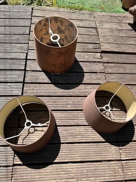 Photo of free 3 x brown lampshades (Colchester CO4) #3