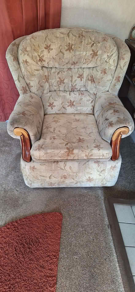 Photo of free Sofa, chair and footstool (St. Hilary TR20) #1